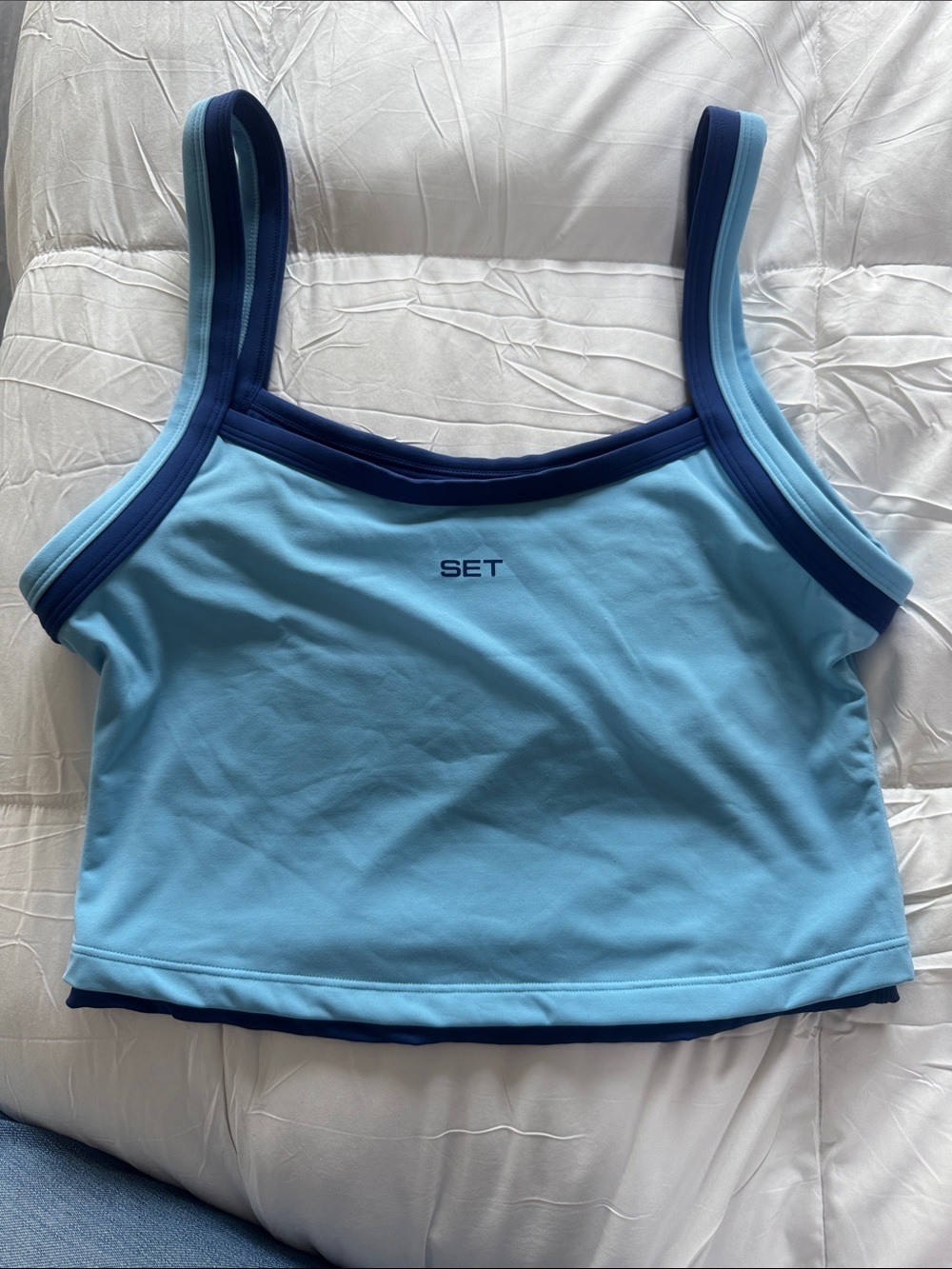 SET Active Breathe 1.0 Contrast Double Strap Tank size Large - Picture 4 of 5